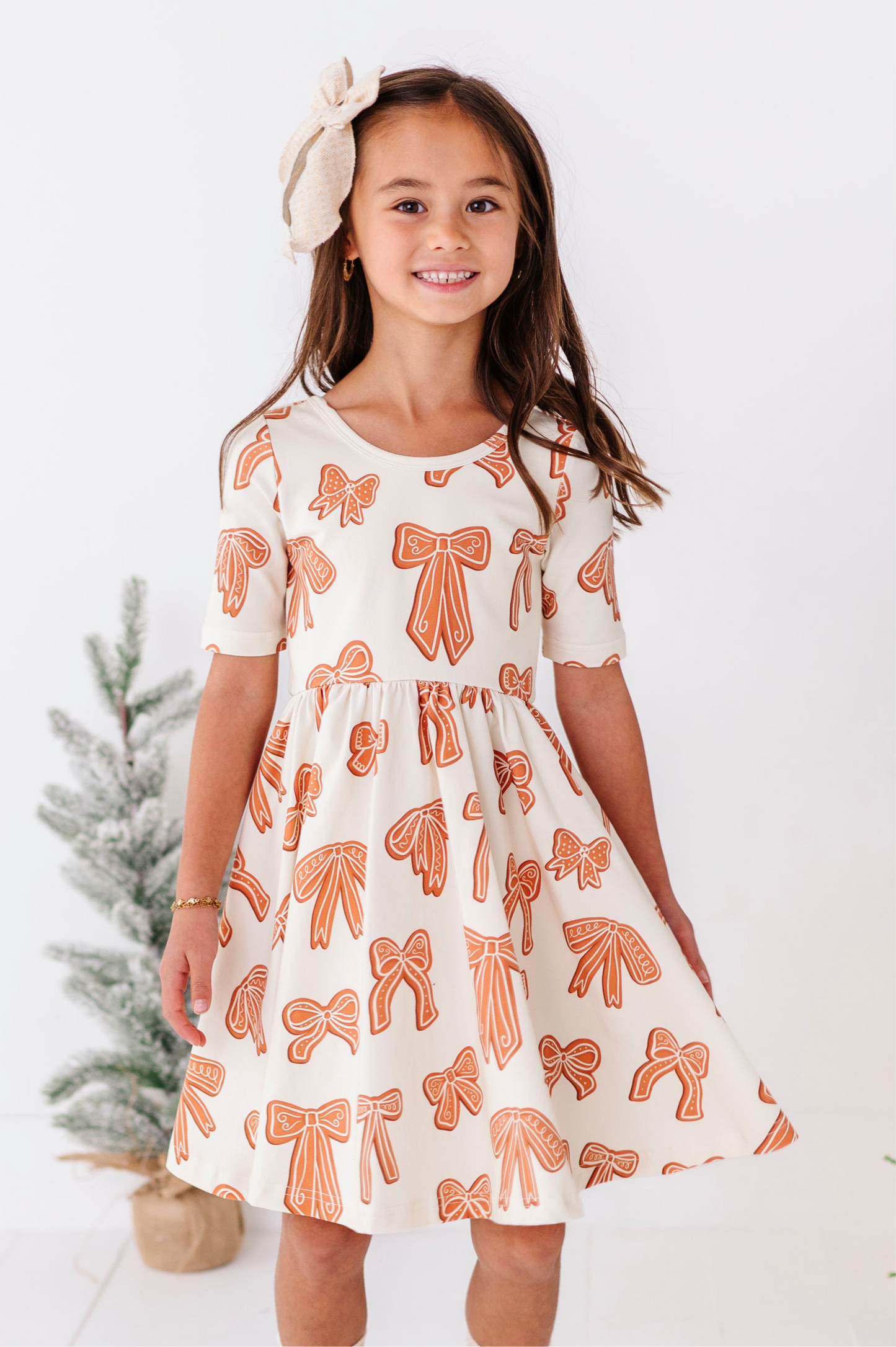 Gingerbread Bow | Scoop Back Dress