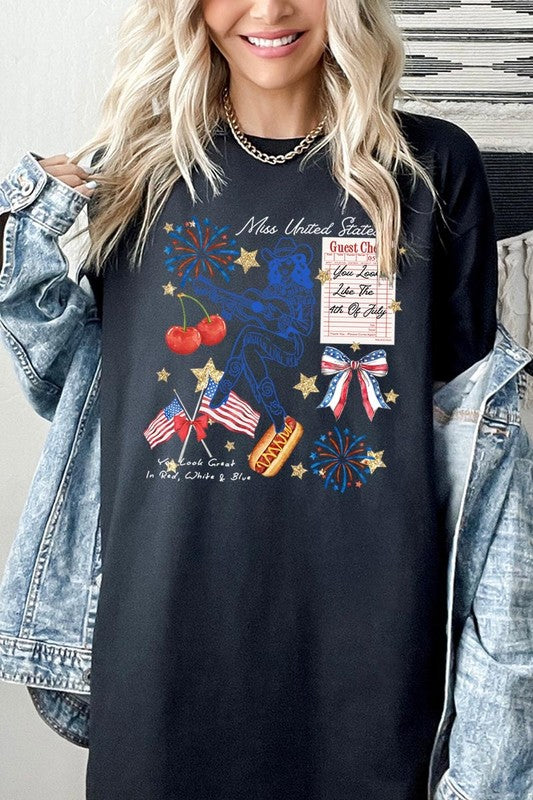 Western 4th Of July Graphic Plus Heavy Cotton Tee