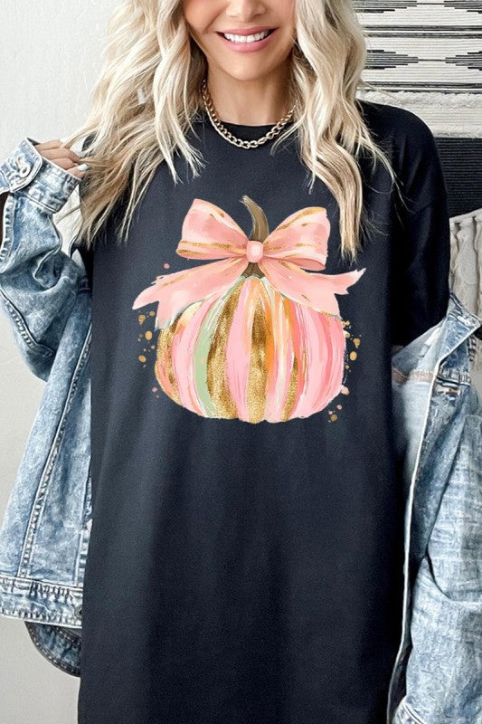 Brushstroke Pumpkin Graphic Plus Heavy Cotton Tee