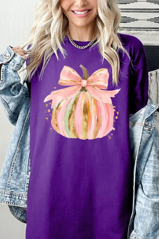 Brushstroke Pumpkin Graphic Plus Heavy Cotton Tee