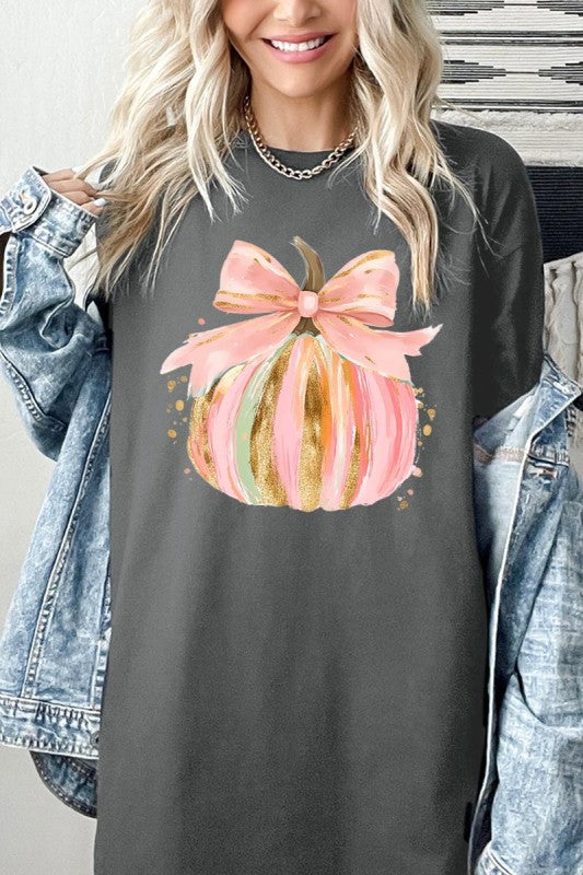 Brushstroke Pumpkin Graphic Plus Heavy Cotton Tee