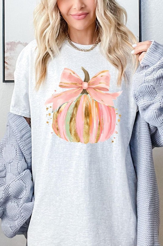 Brushstroke Pumpkin Graphic Plus Heavy Cotton Tee
