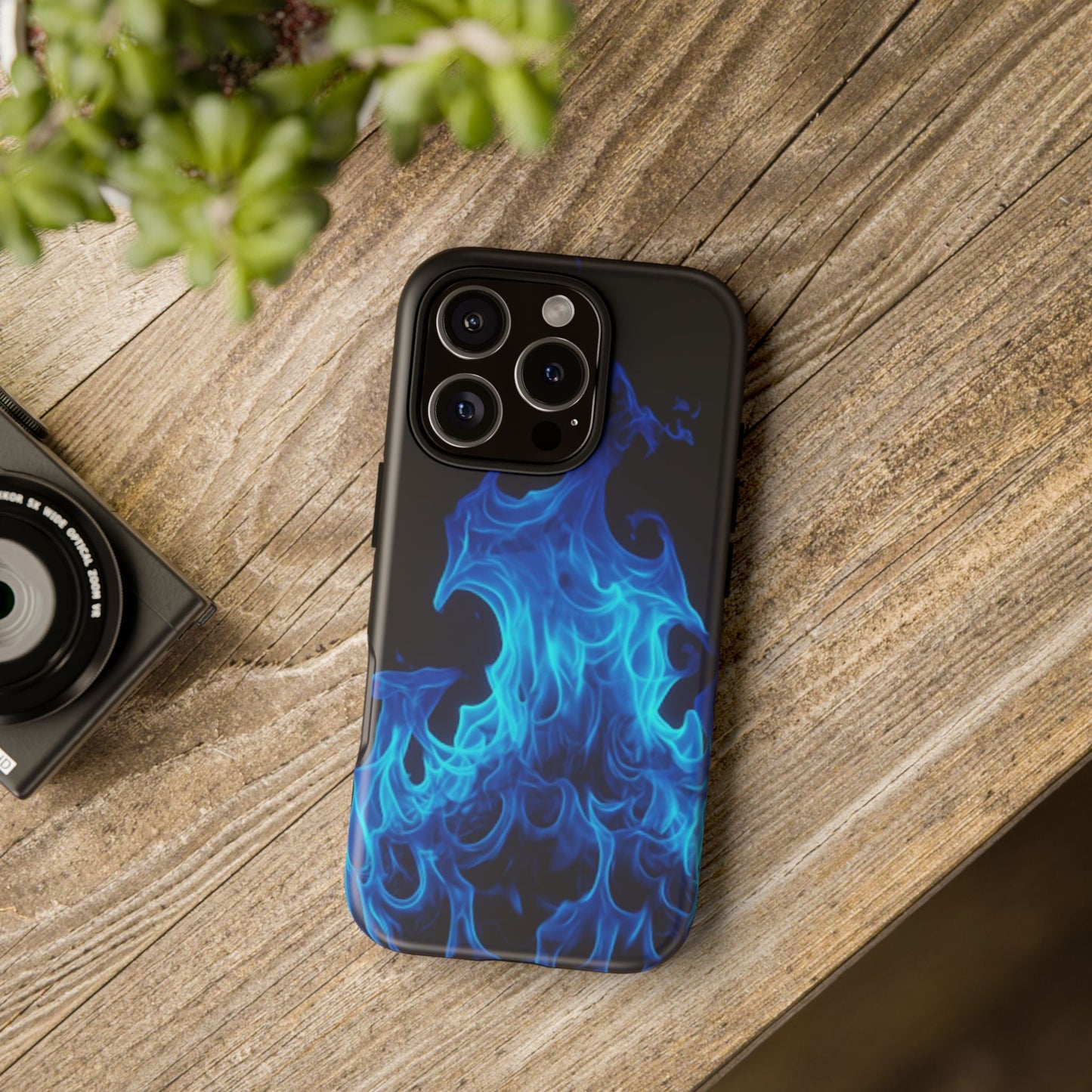 Blue Flames Tough Phone Case