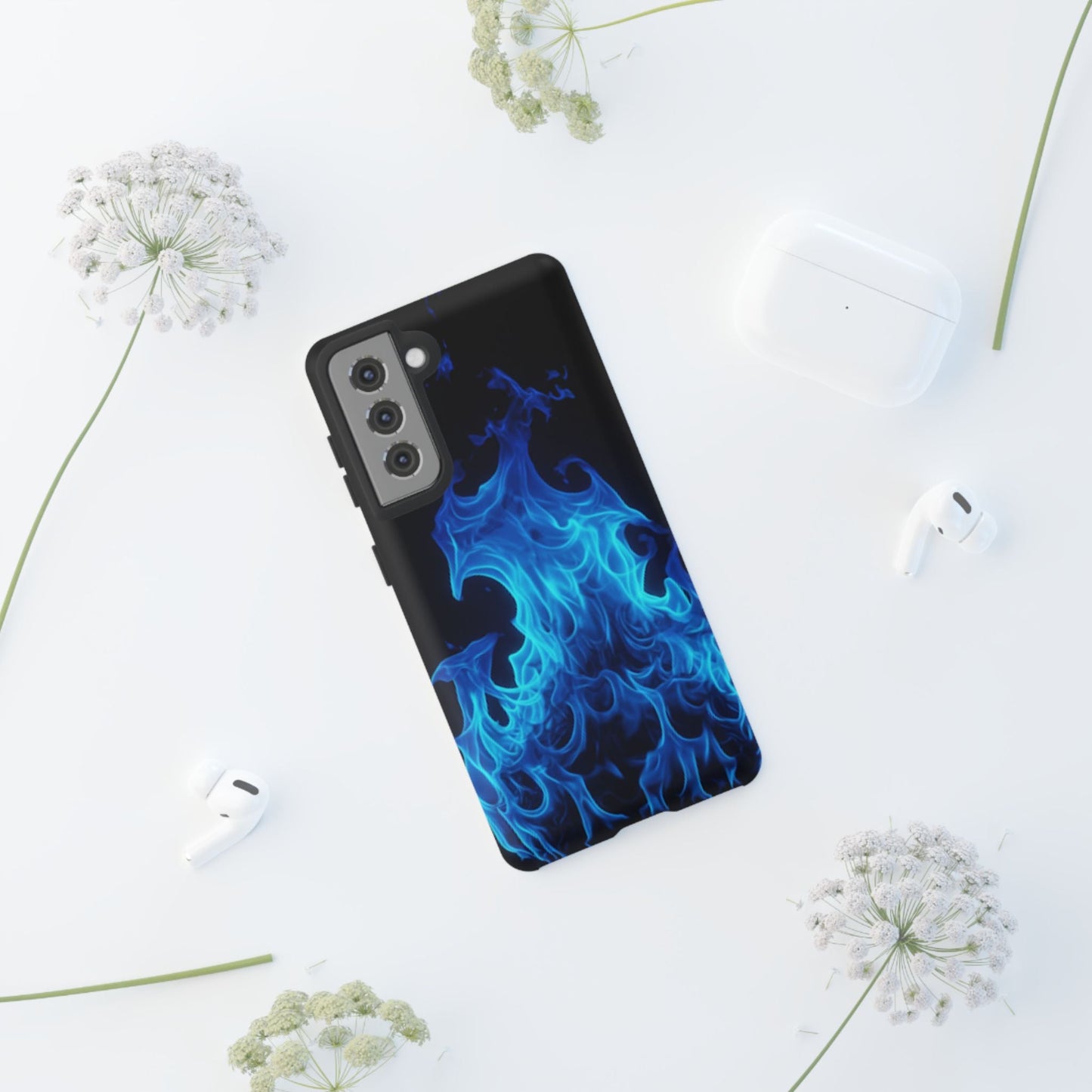Blue Flames Tough Phone Case
