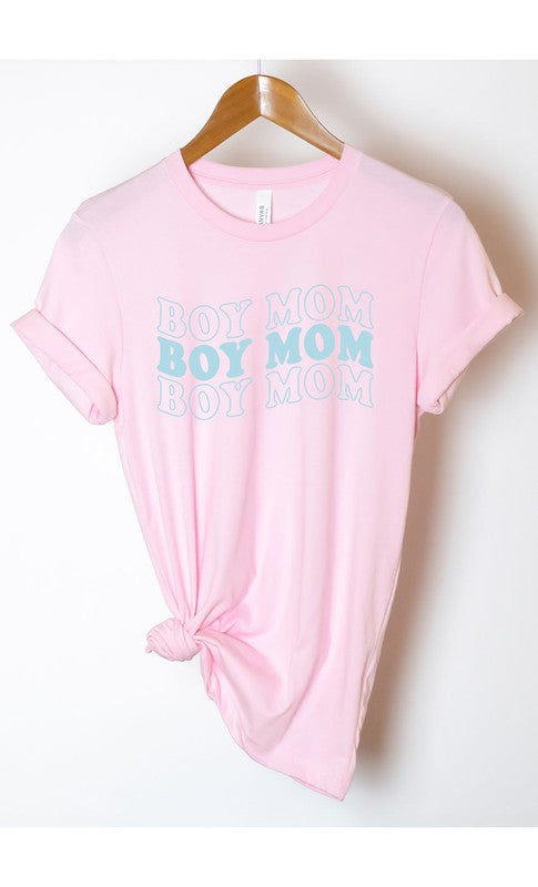 Retro Boy Mom Graphic Tee - Aaria Tees Aaria Tees