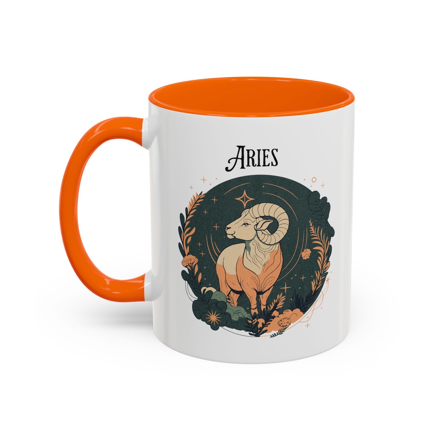 Aries Zodiac Accent Coffee Mug - Bold & Creative Zodiac Mug (11oz)