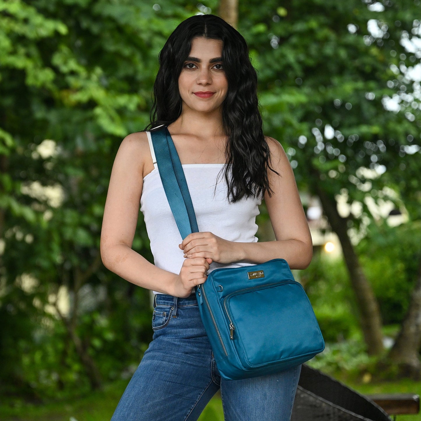 Wanderlust Luxe Fabric Organizer Crossbody - 12021
