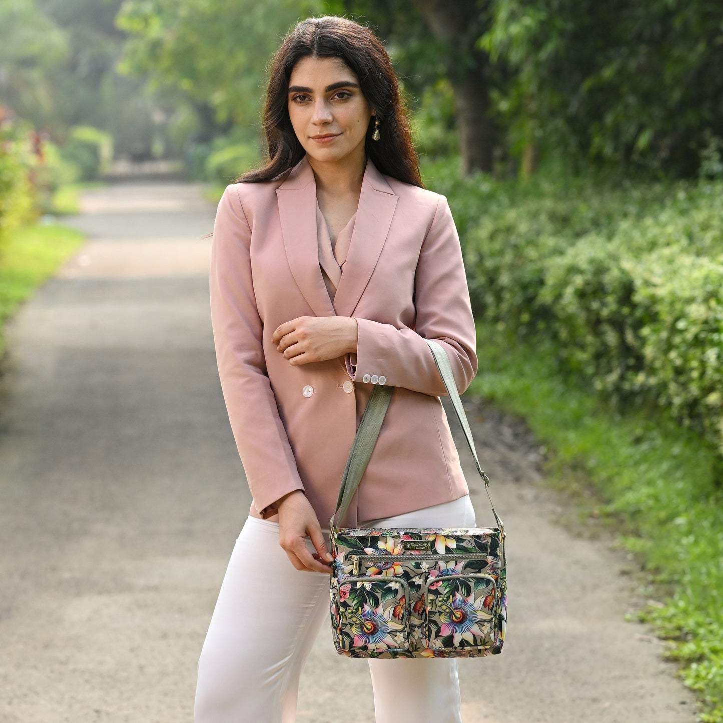 Wanderlust Luxe Fabric Crossbody Bag - 12022