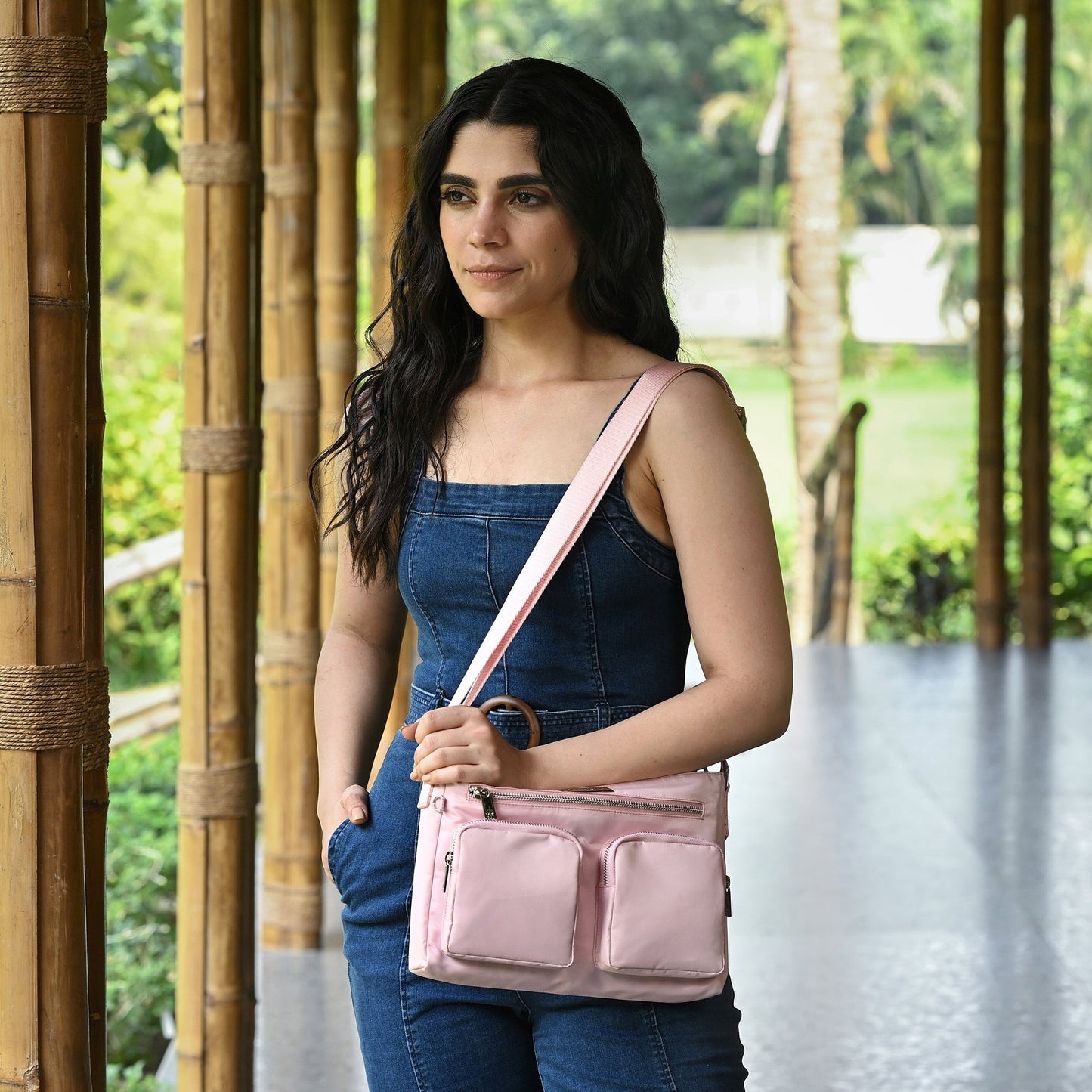 Wanderlust Luxe Fabric Crossbody Bag - 12022