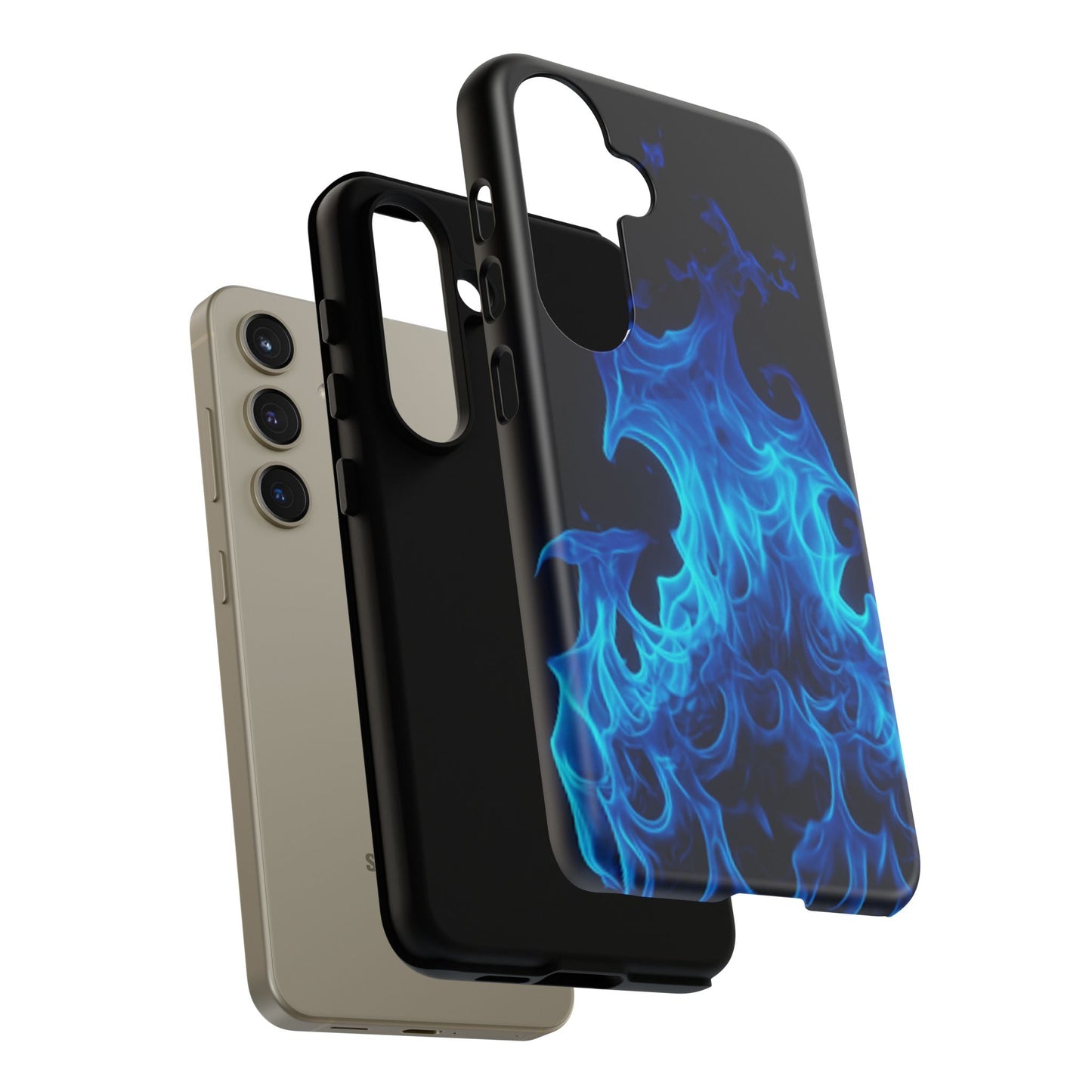 Blue Flames Tough Phone Case