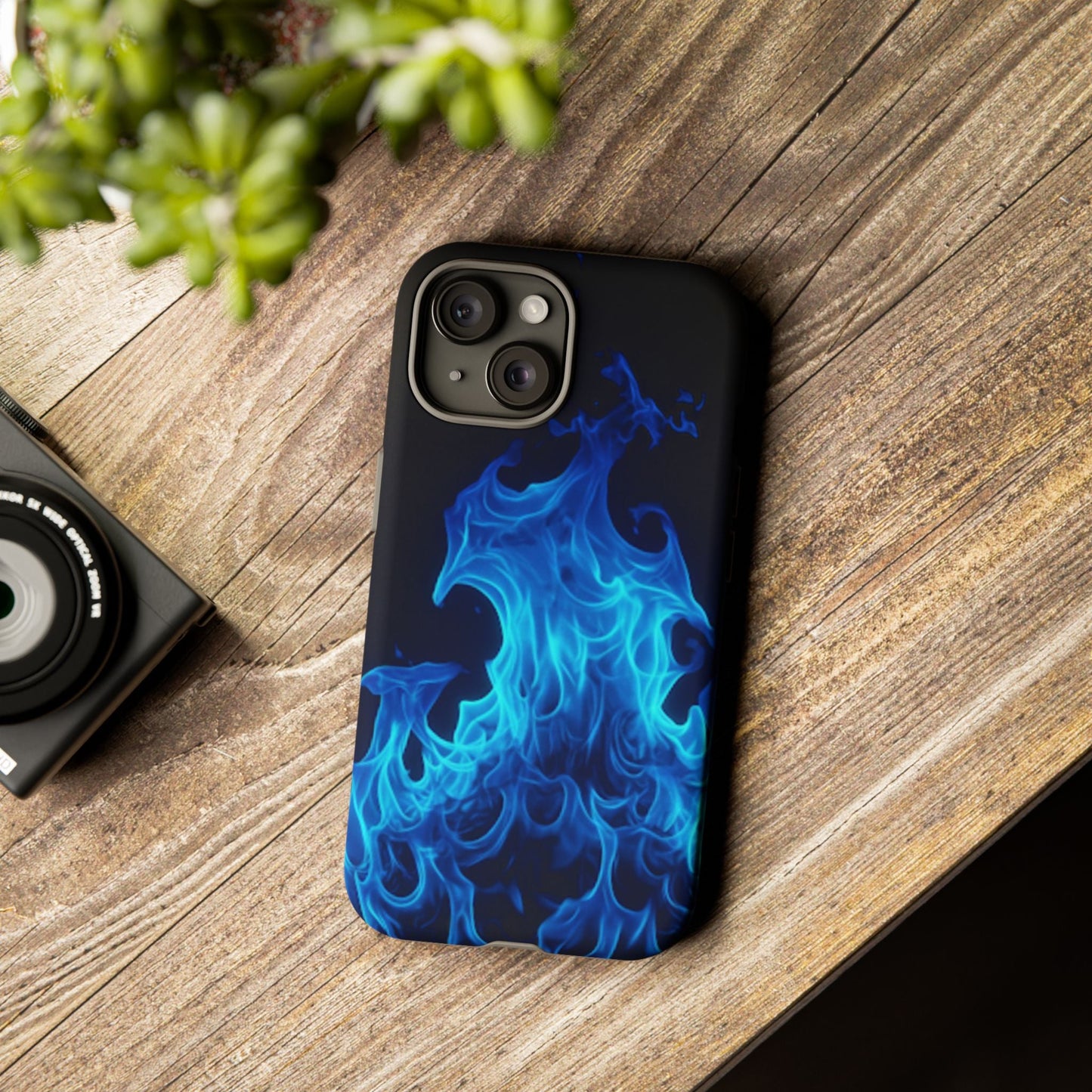 Blue Flames Tough Phone Case