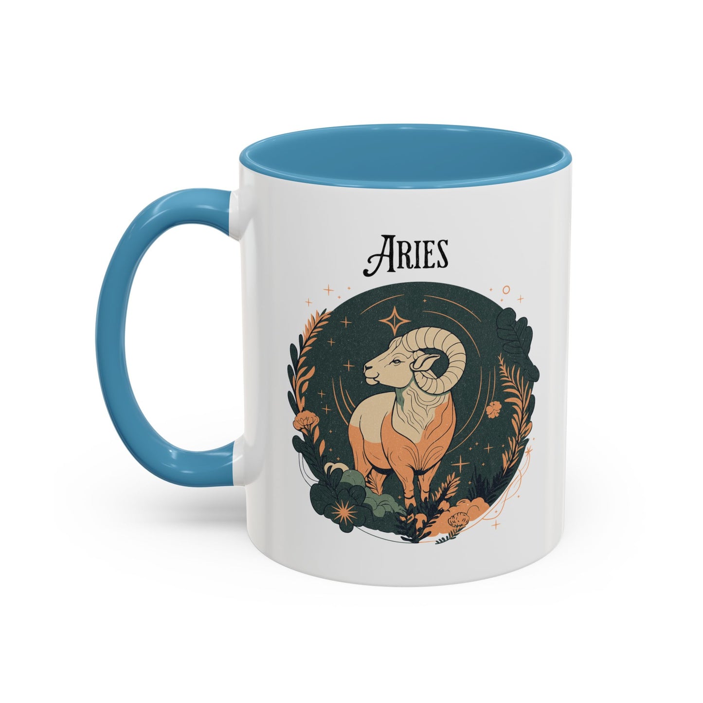 Aries Zodiac Accent Coffee Mug - Bold & Creative Zodiac Mug (11oz)