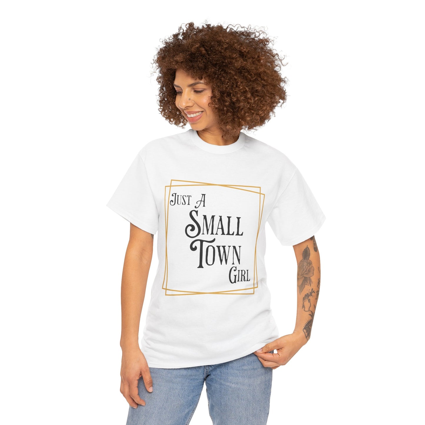 "Just a Small Town Girl" Cotton Tee - Aaria Tees