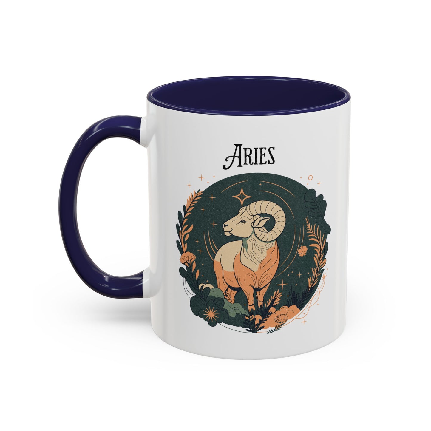 Aries Zodiac Accent Coffee Mug - Bold & Creative Zodiac Mug (11oz)