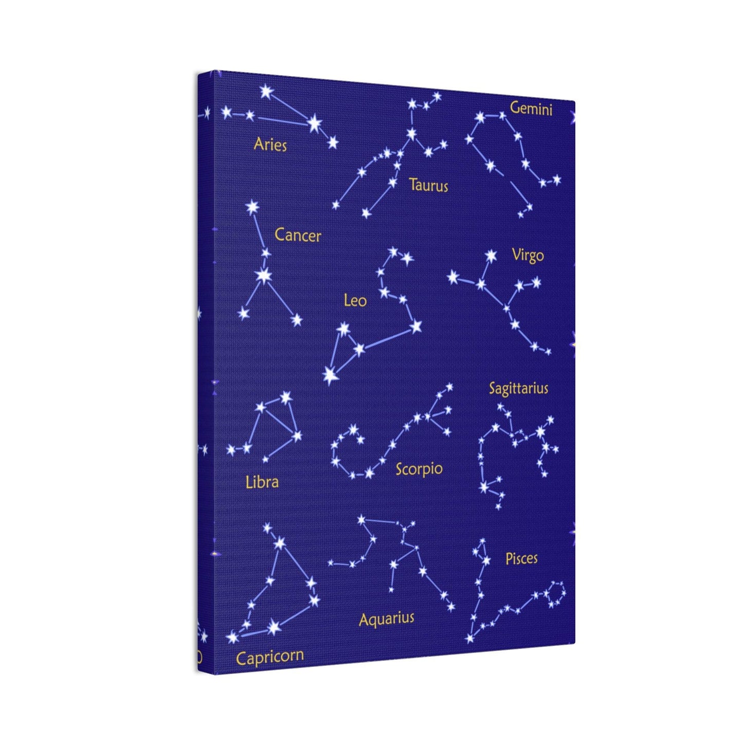 Astrology Canvas Wall Art - Zodiac Constellations Print for Star Sign Lovers
