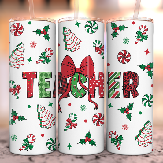 Teacher's Holiday 20oz Stainless Steel Tumbler