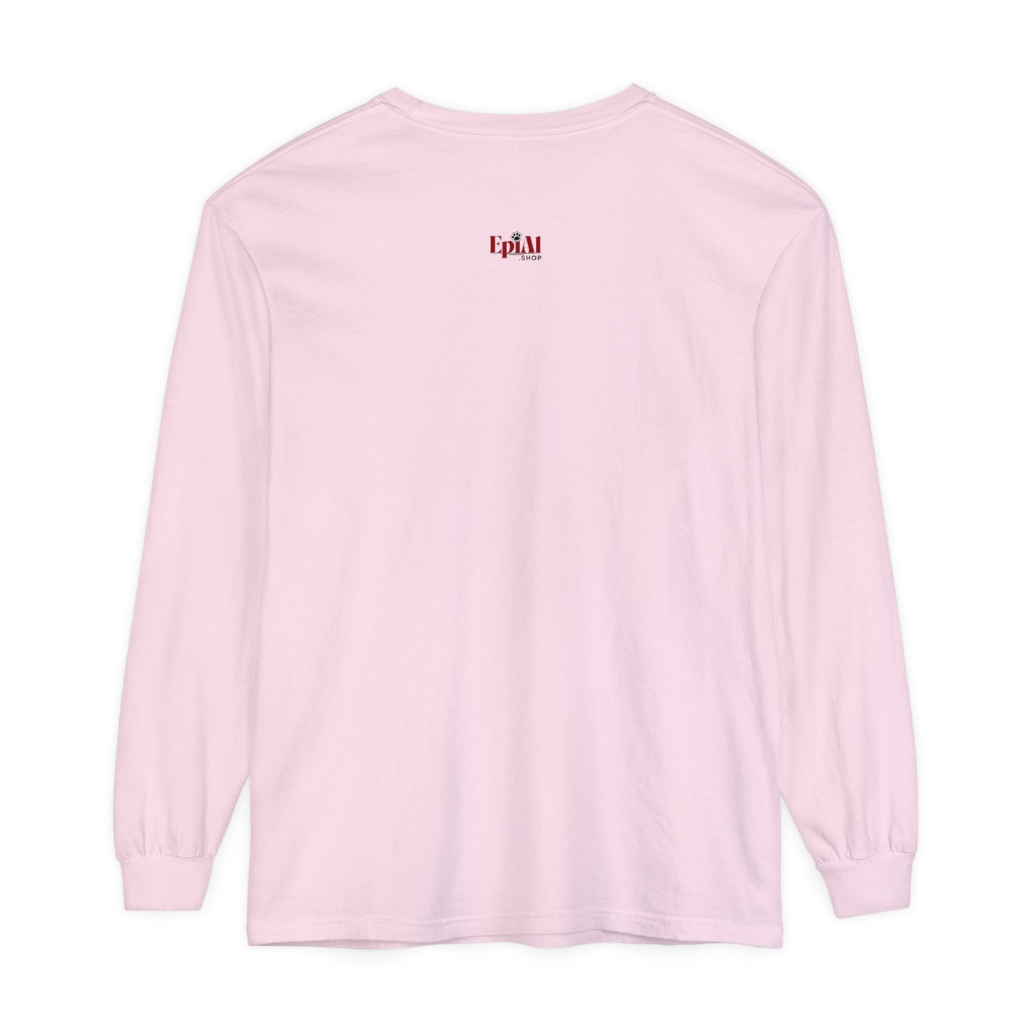 Cat Hair Accessorized Unisex Garment-dyed Long Sleeve T-Shirt