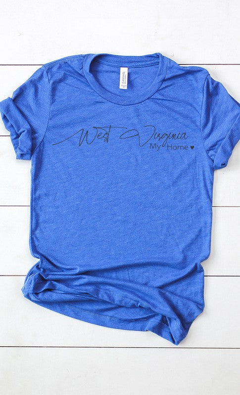 West Virginia my home graphic tee PLUS - Aaria Tees