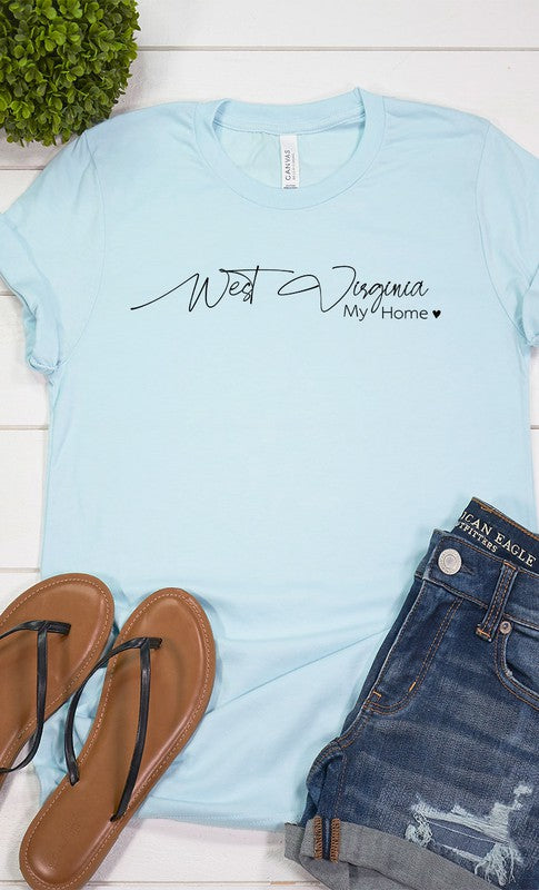 West Virginia my home graphic tee PLUS - Aaria Tees