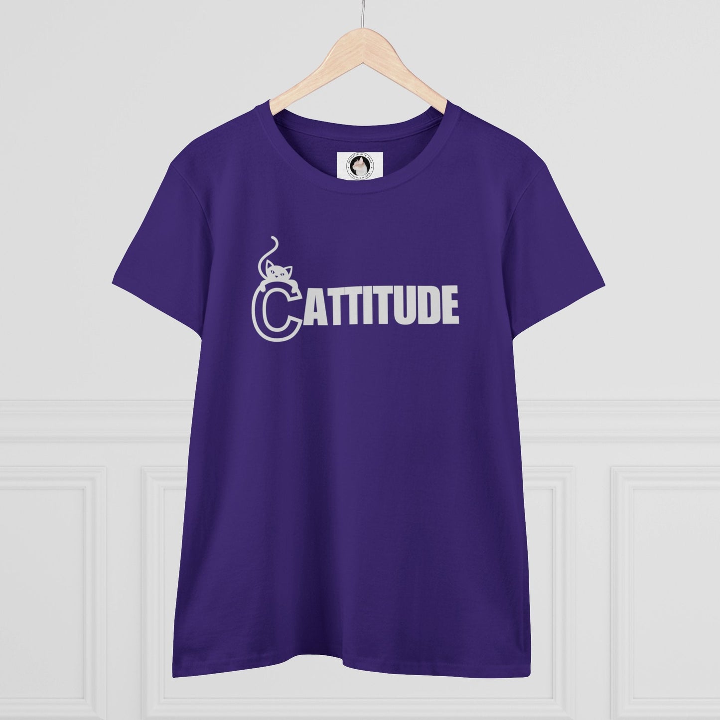 Cattitude Women's Midweight Cotton Tee