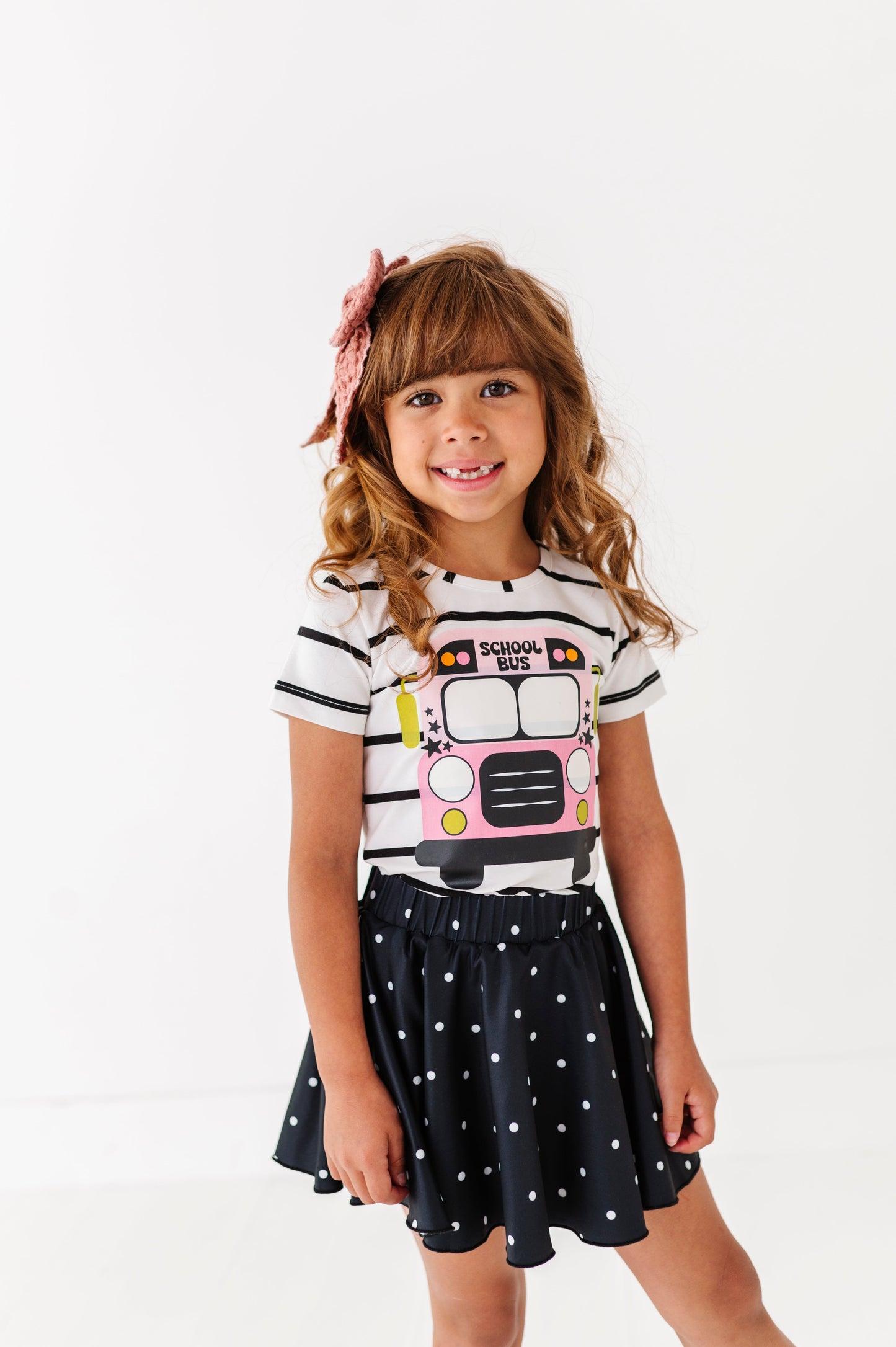 Black Dotty Spin Skort