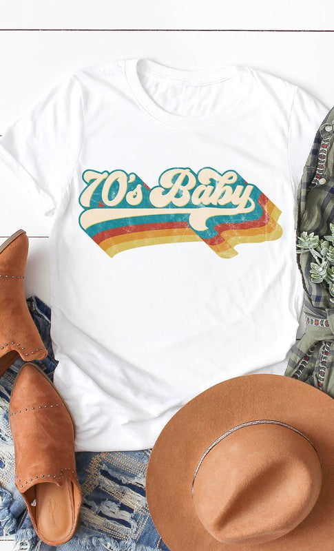 Retro 70's Baby Graphic Tee - Aaria Tees Aaria Tees
