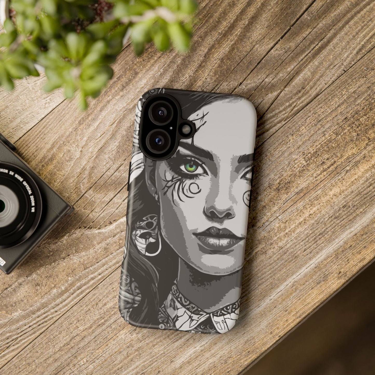 Green Eyed Devilish Beauty Tough Phone Case