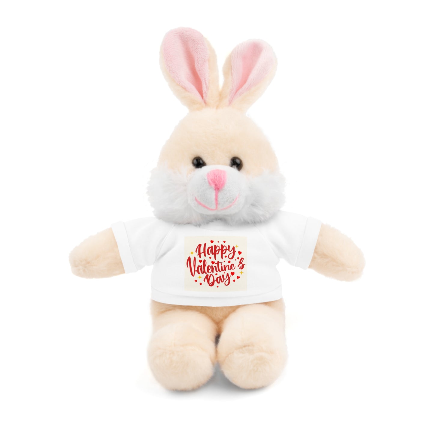 Happy Valentine Day Panda Stuffed Animal with Tee Aaria Tees