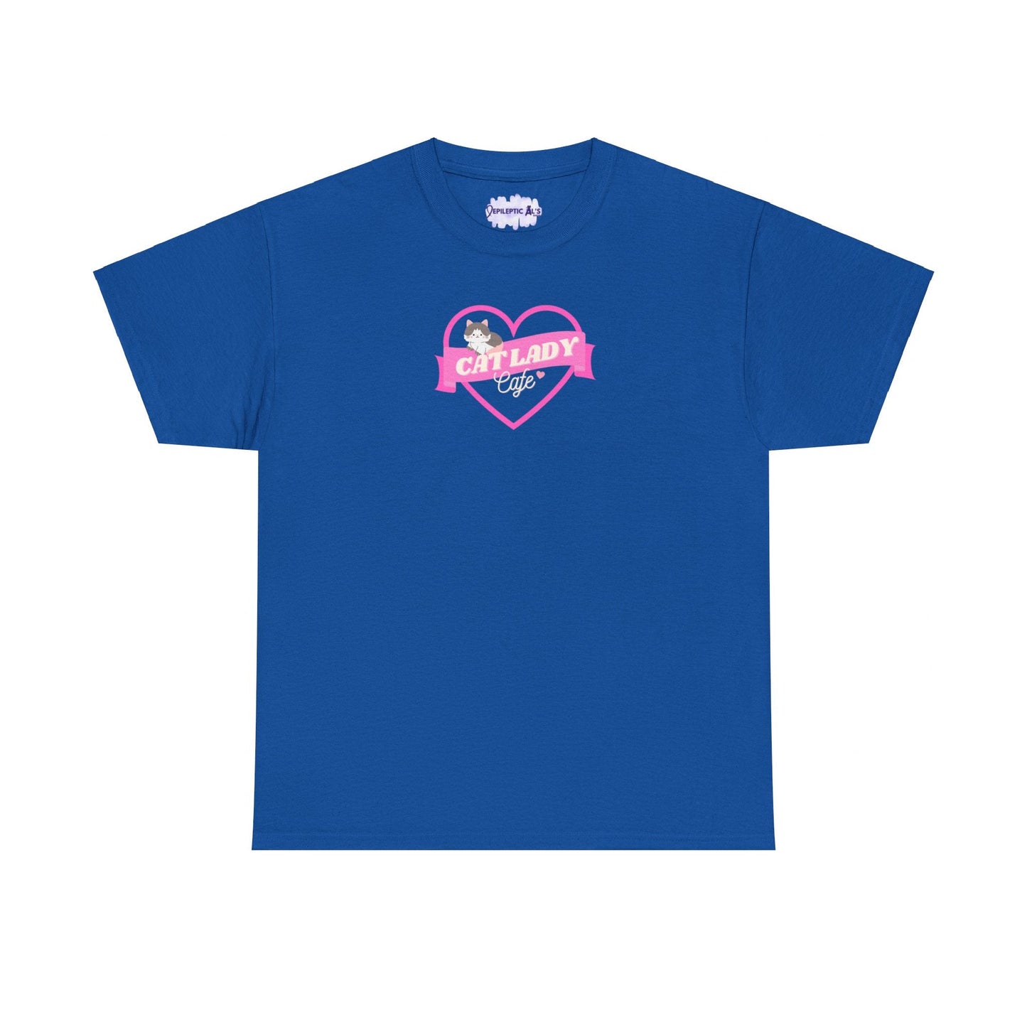 Cat Lady Cafe Unisex Heavy Cotton Tee