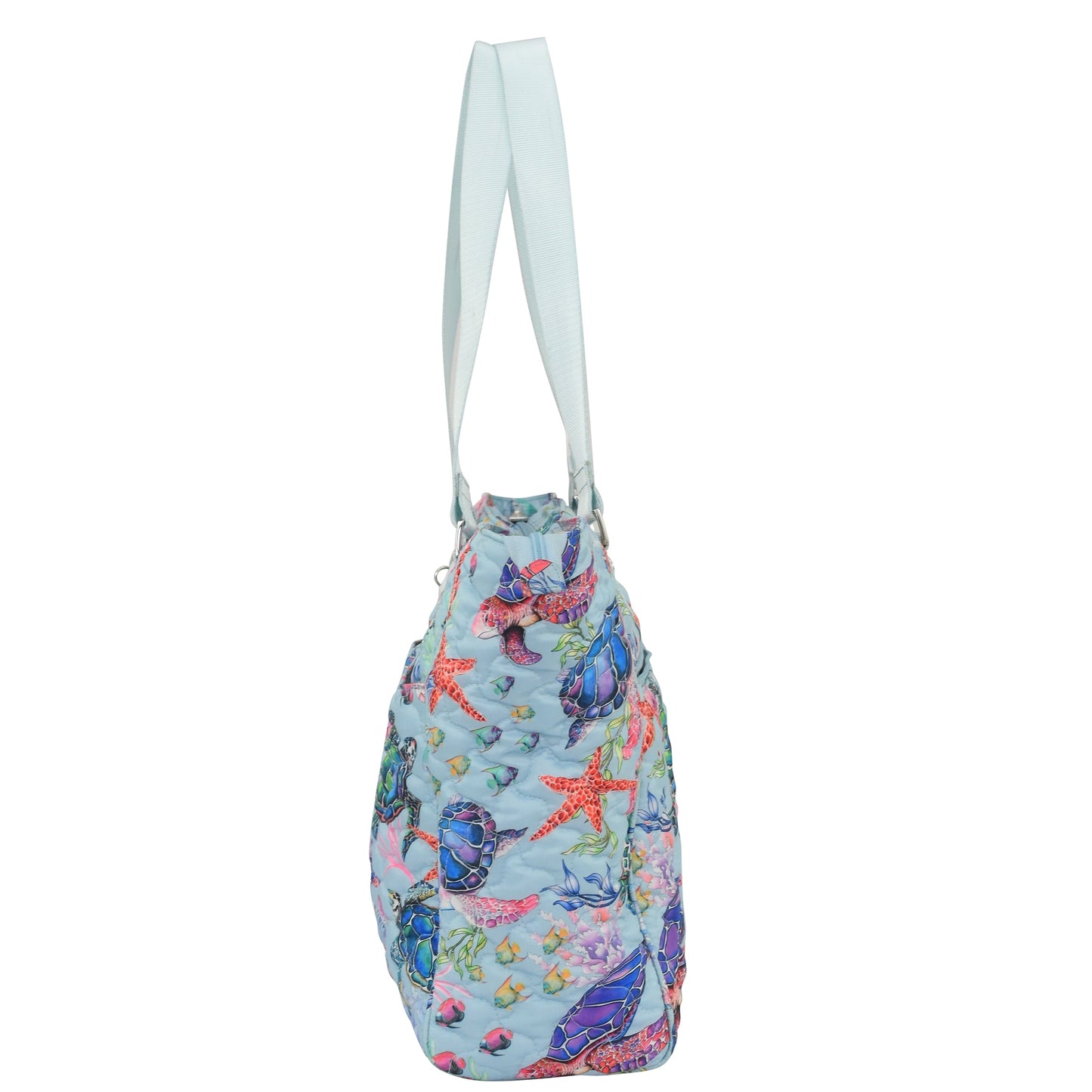 Wanderlust Quilted Fabric Tote Bag - 16014