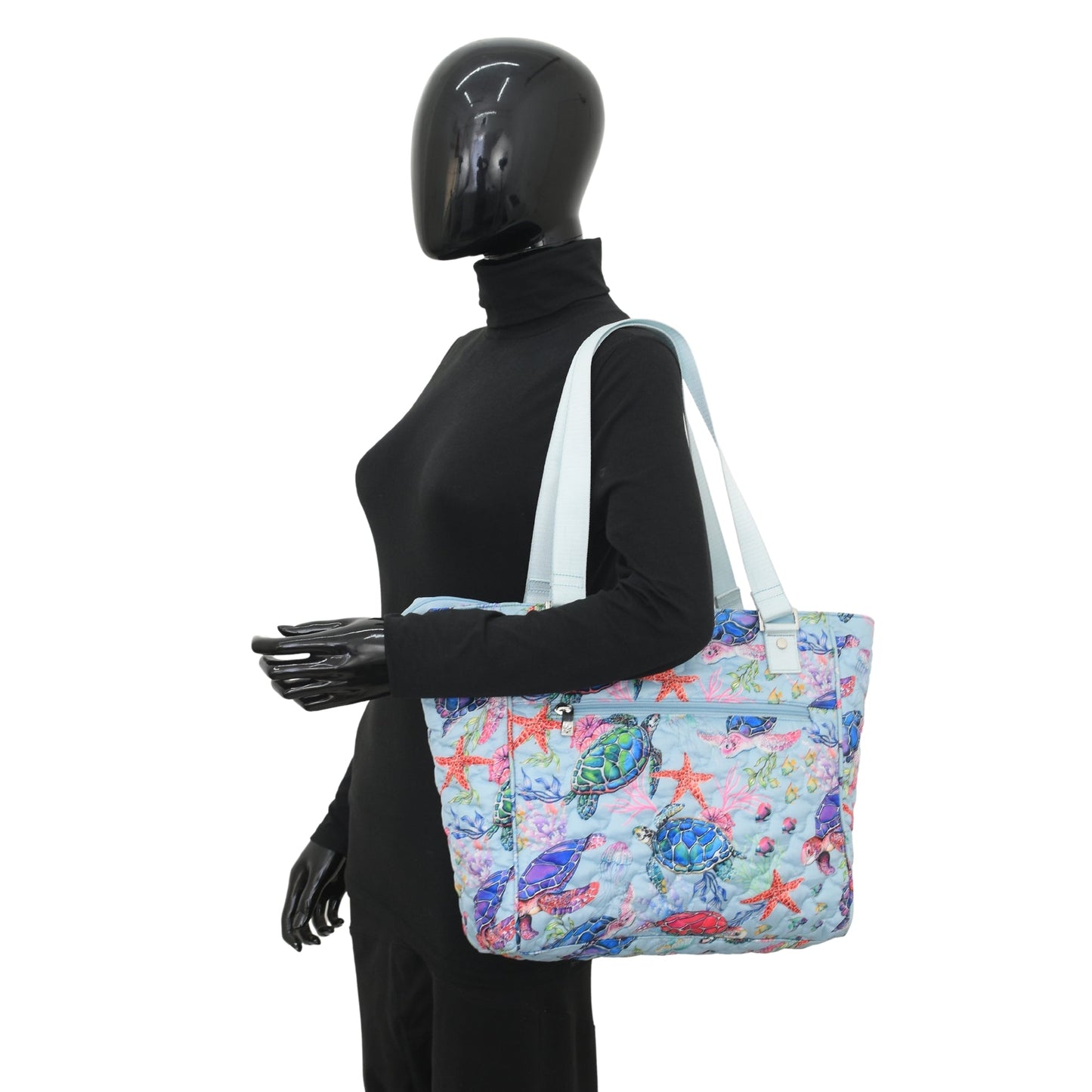 Wanderlust Quilted Fabric Tote Bag - 16014