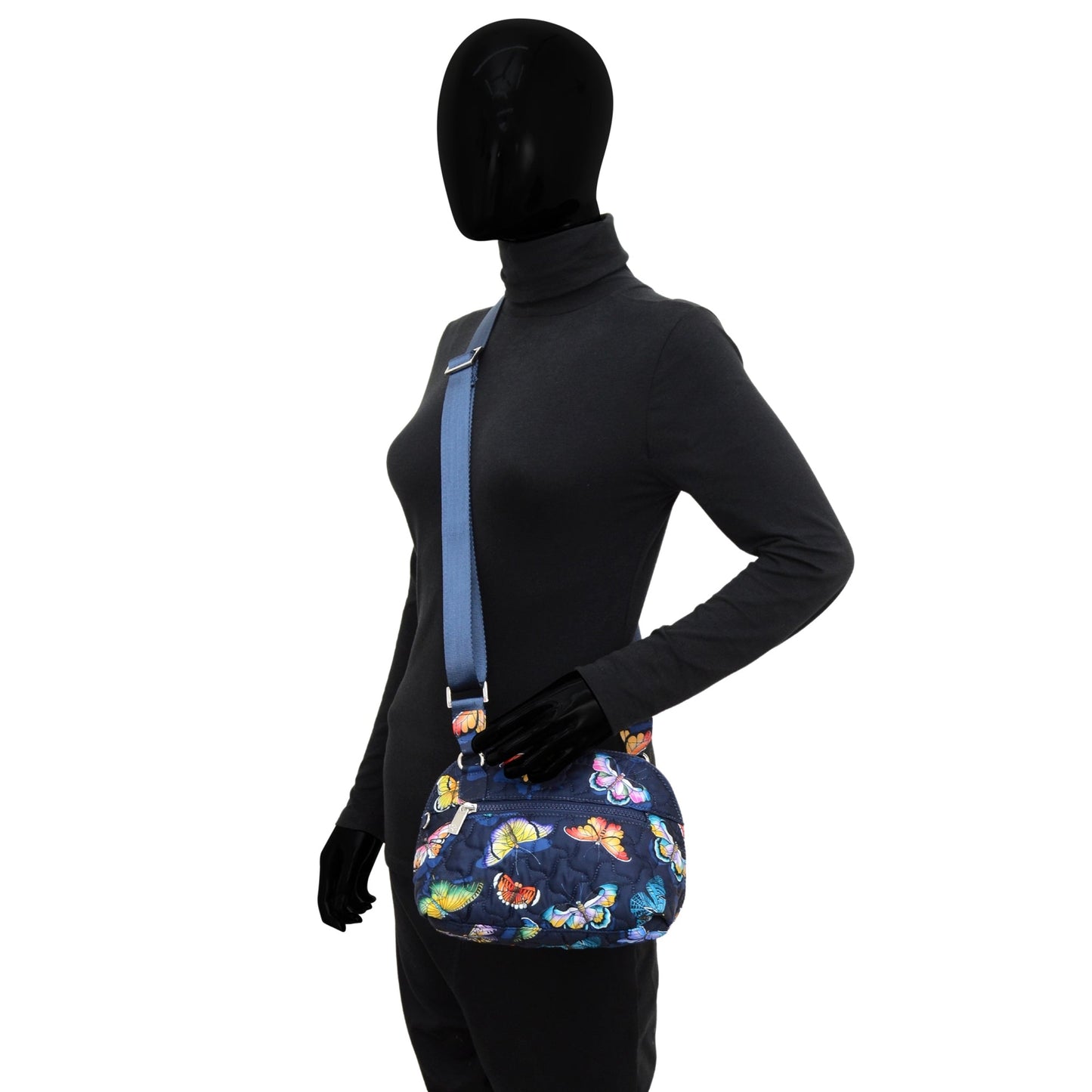 Wanderlust Quilted Fabric Dome Crossbody - 16017