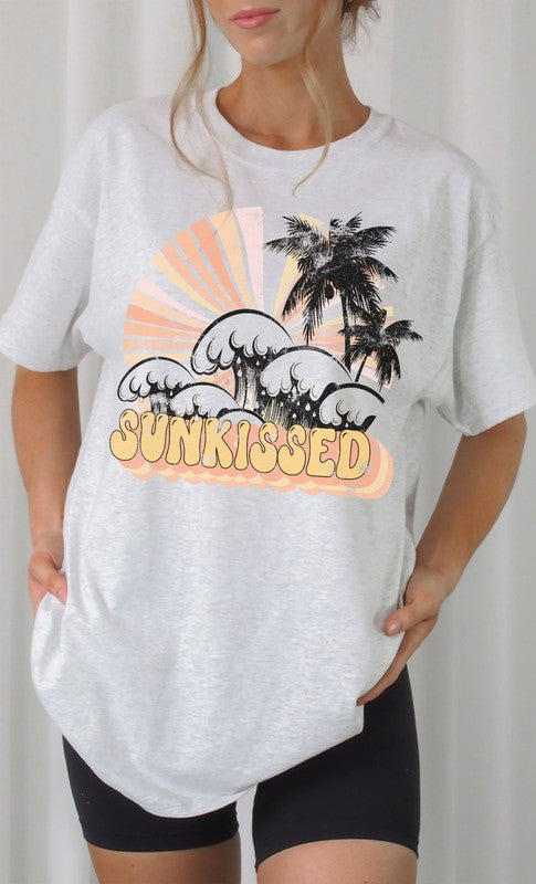 Retro Sunkissed Oversized Graphic Tee - Aaria Tees