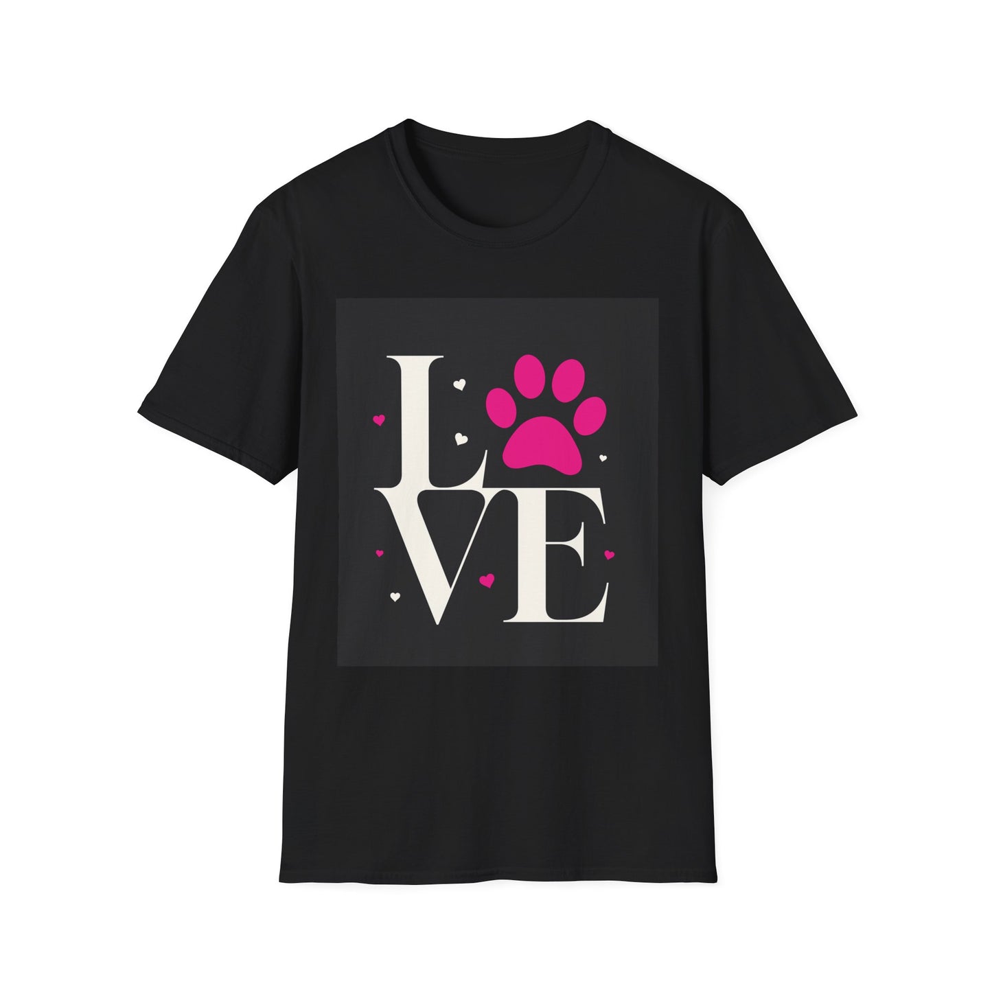 "LOVE Paw Print" Softstyle T-Shirt - Aaria Tees