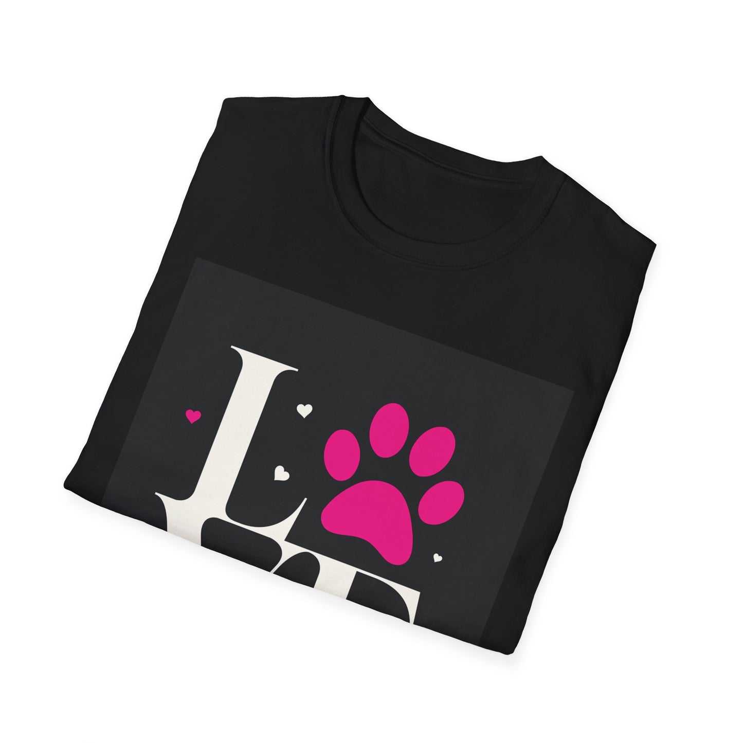 "LOVE Paw Print" Softstyle T-Shirt - Aaria Tees
