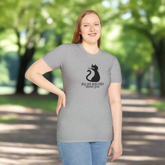 Cat Was Right Unisex Softstyle T-Shirt