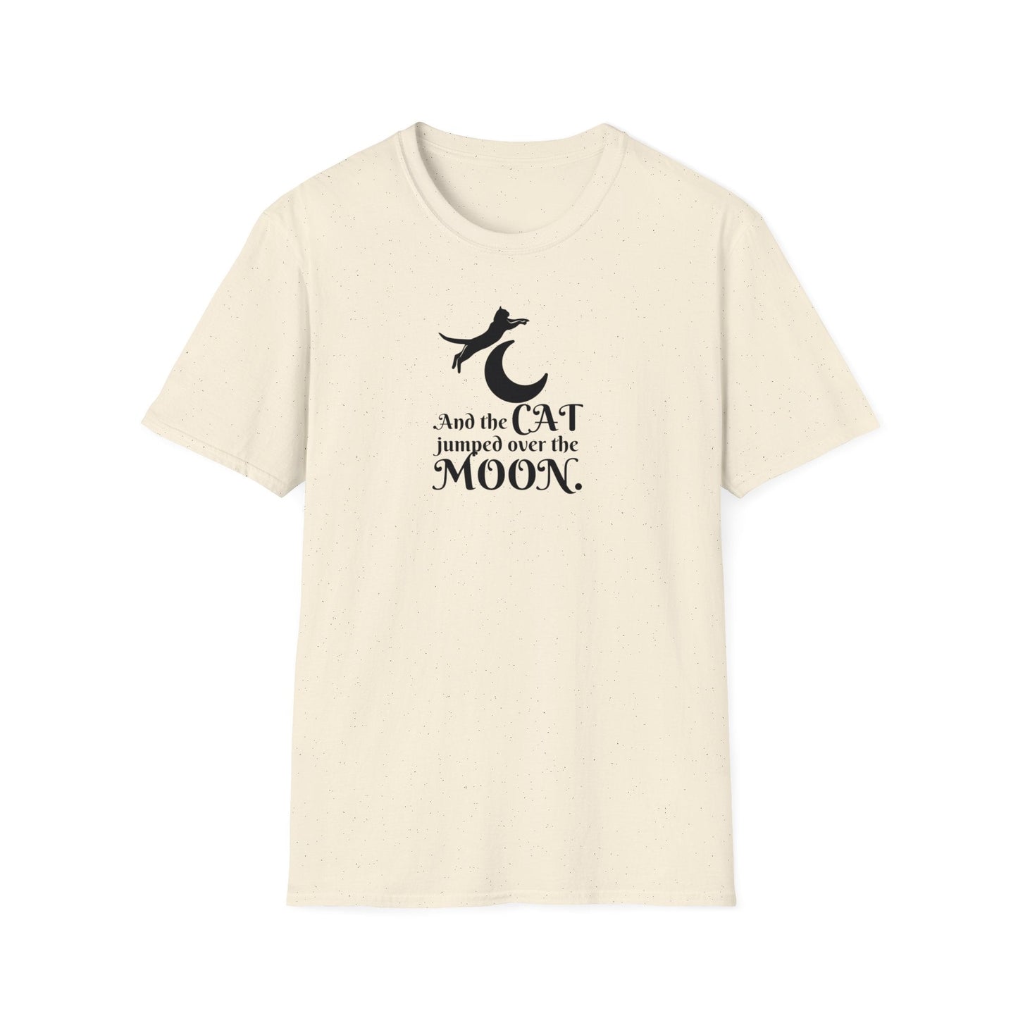 Cat Jumped Over the Moon Unisex Softstyle T-Shirt