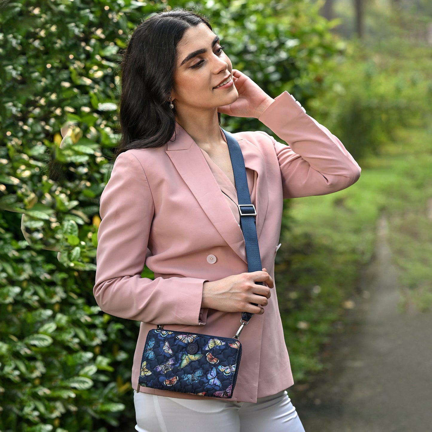 Wanderlust Quilted Fabric Organizer Crossbody - 18004