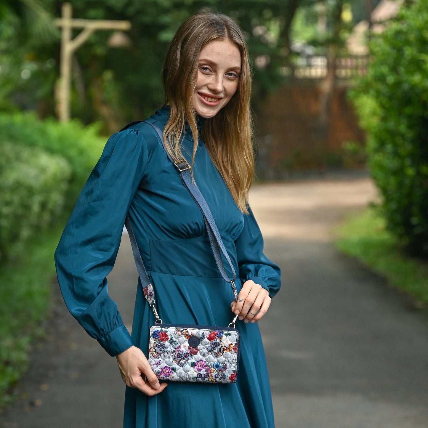 Wanderlust Quilted Fabric Organizer Crossbody - 18004