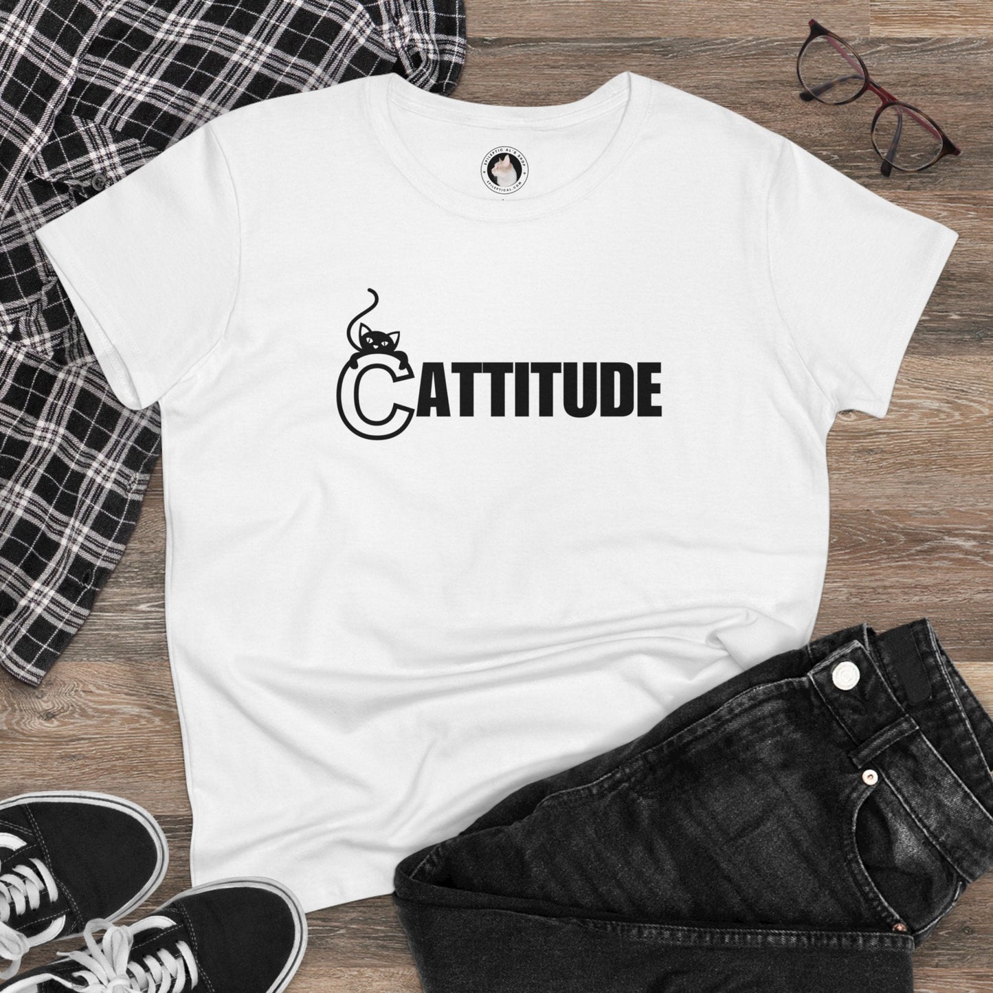 Cattitude Women's Midweight Cotton Tee
