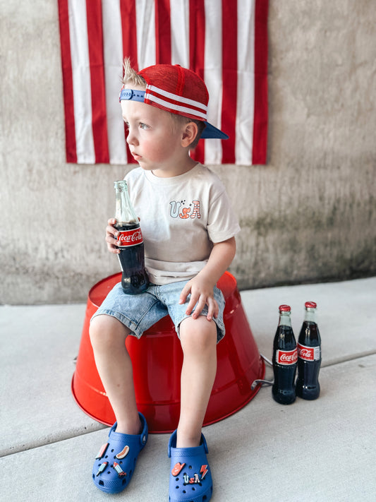 USA retro graphic tee- AK x KIU collab