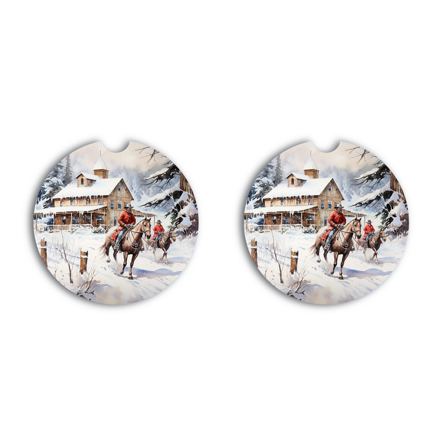 Cowboys Christmas Ride Tree Car Coaster