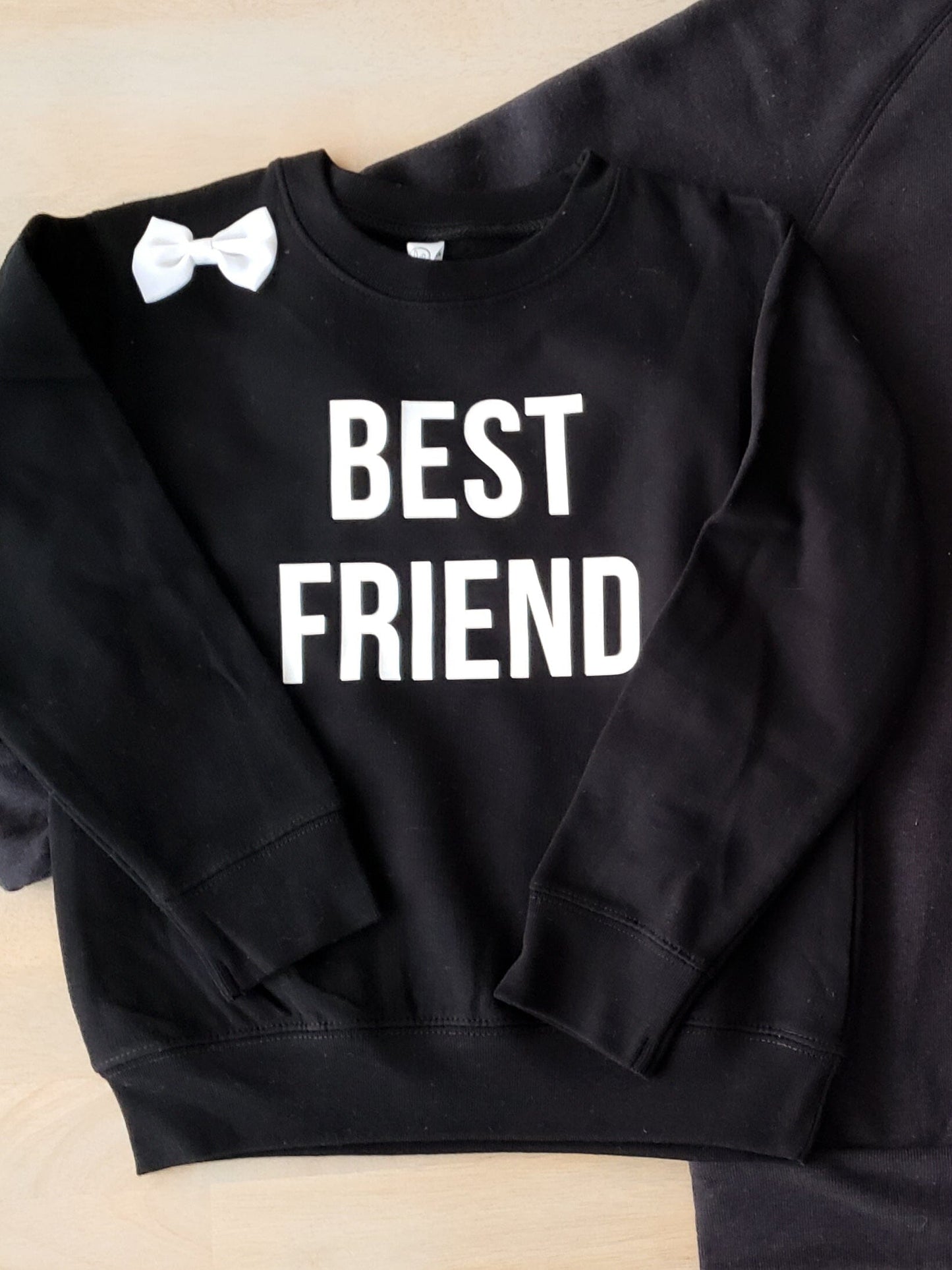 Let Me Tell You About My Best Friend Matching Mommy And Me Red and Black Set