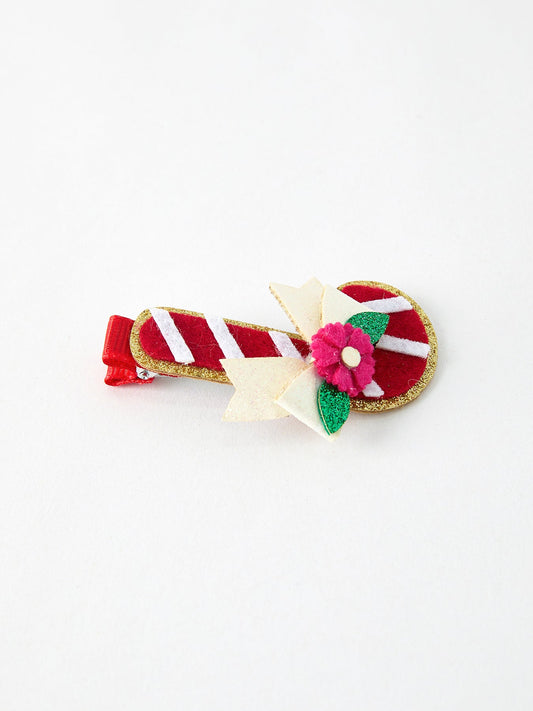 Christmas Candy Cane Girls Hair Clip