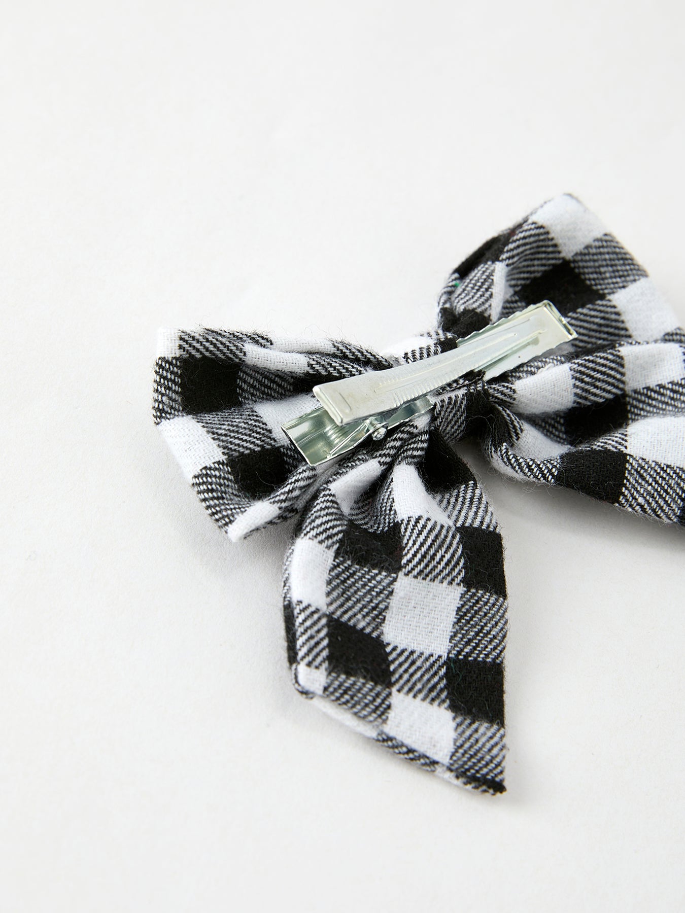 Winter Christmas Plaid Bow Hair Clip