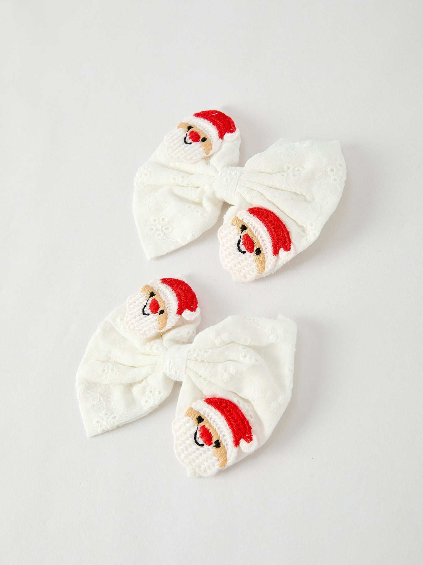 Winter Christmas Santa Hair Clips 2 Pack