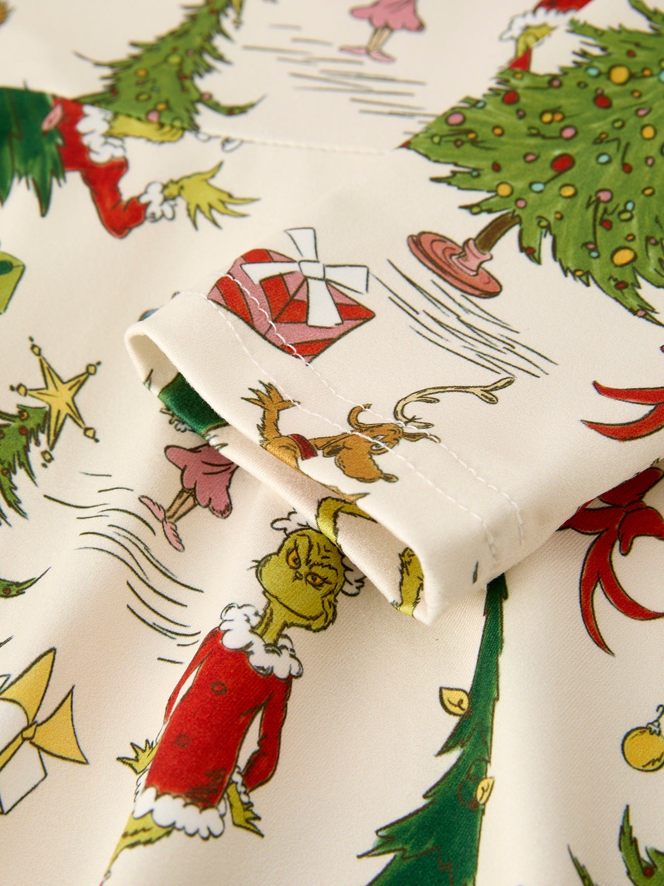 Winter Christmas Tree Character Print Green Girls Dress