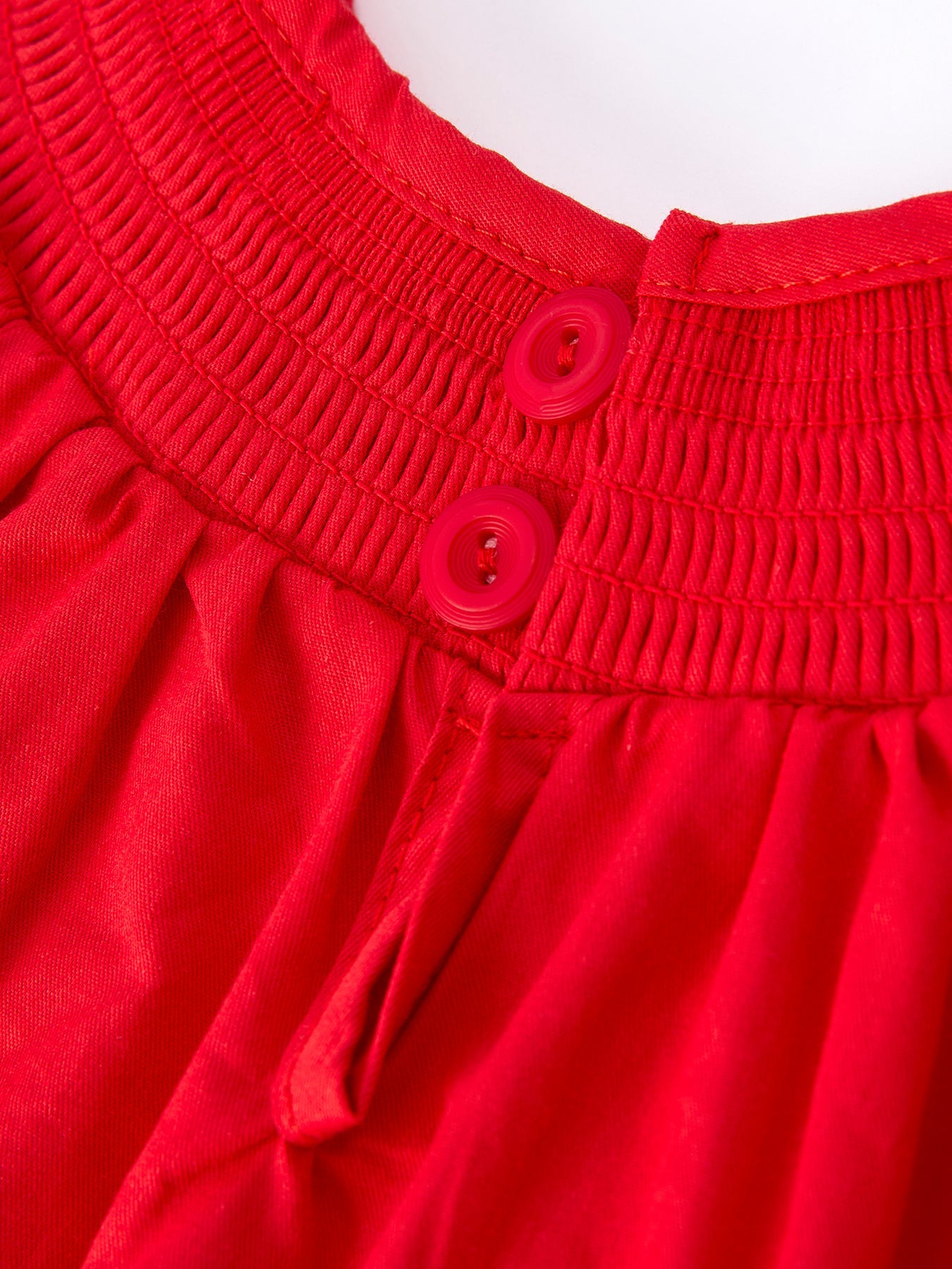 Christmas Gingerbread Embroidery Red Baby Girls Romper with Bow