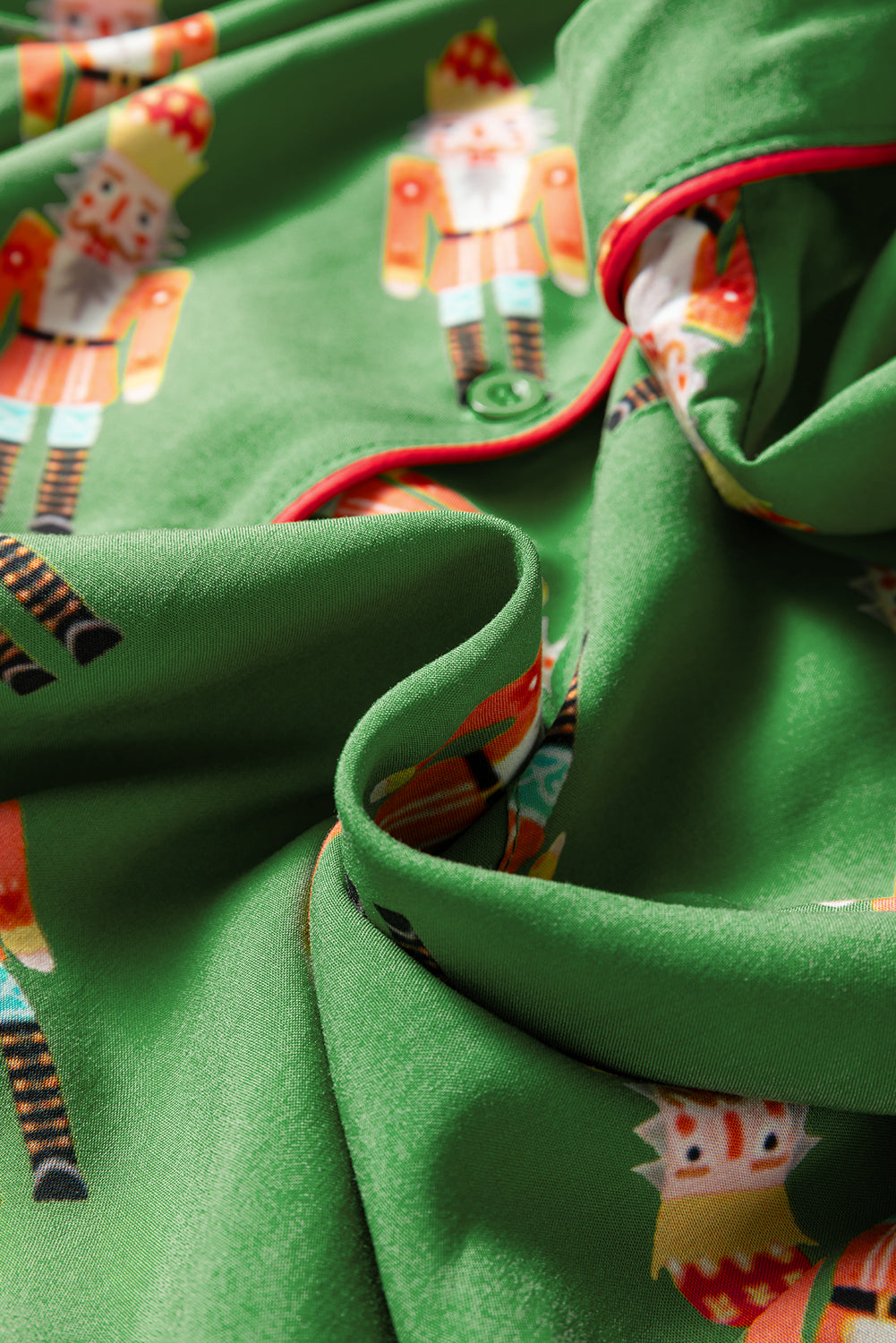 Christmas Bow Top and Ruffle Shorts Pajama Set