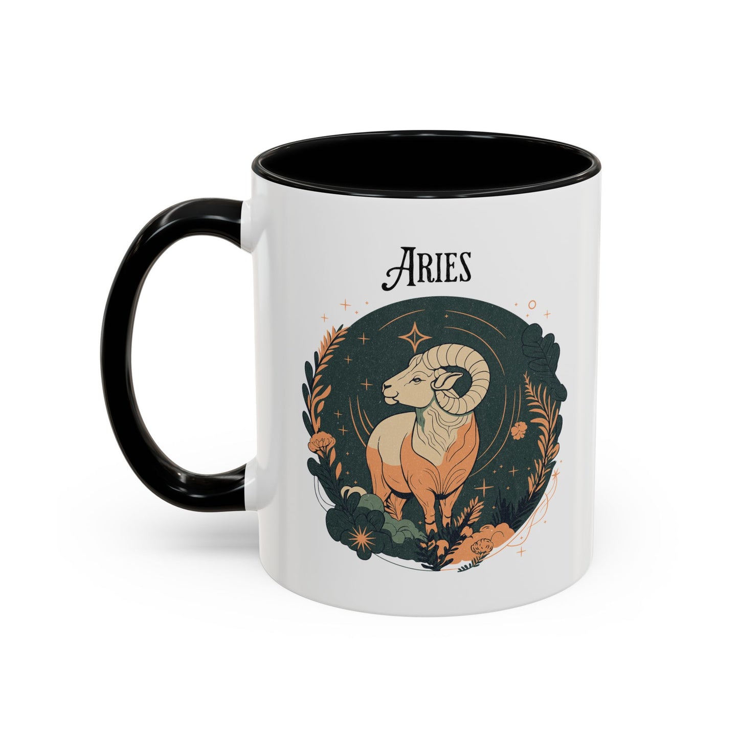 Aries Zodiac Accent Coffee Mug - Bold & Creative Zodiac Mug (11oz)